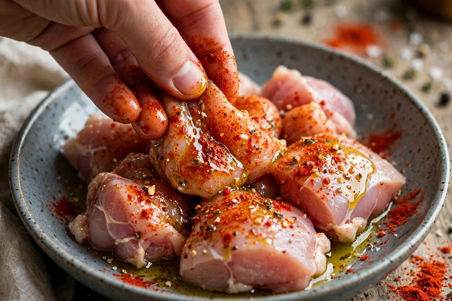 Step 2: seasoning chicken