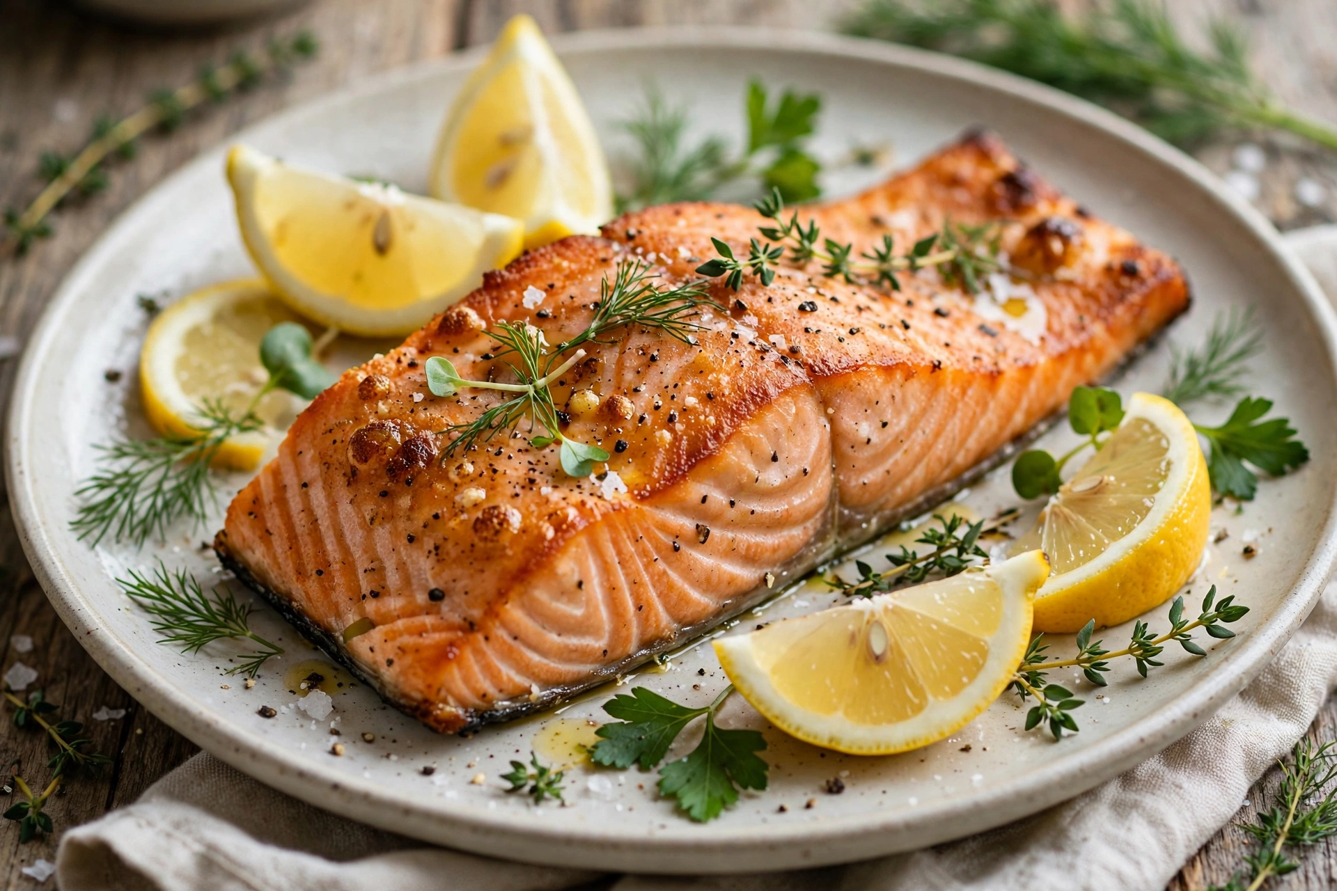 Step 4: finished salmon plated